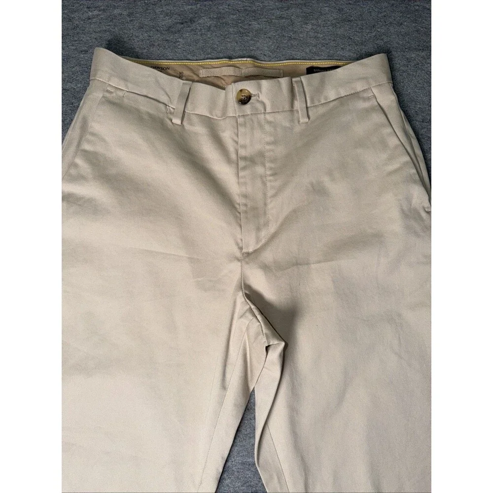 Banana Republic Dawson Chino Pants Khaki Beige Flat Front Mens Size 30x30